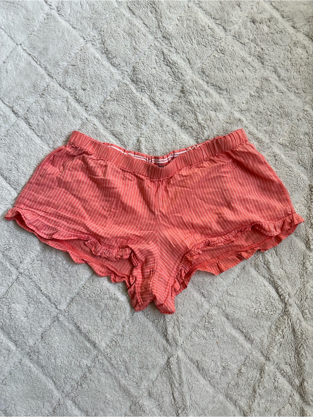 Victoria's Secret | Coral and white striped Sleep Shorts | Size Small